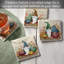 Ensemble de 4 sous-verres en pierre d'automne