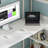 47-Inch White L-Shaped Corner Computer Desk, Flip-Up With Storage Shelves And Side Pockets, Adjustable Legs For Small Spaces.-1531127004