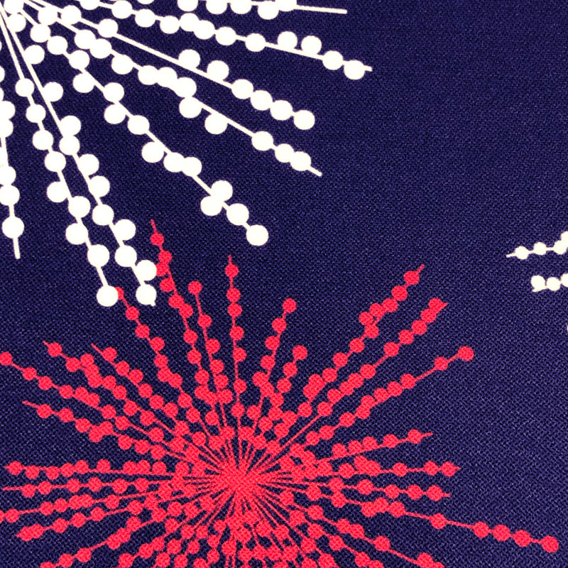 Ottis Celebration Fireworks Easy-Care Fabric Rectangular Tablecloth, Blue, 120" x 60"
