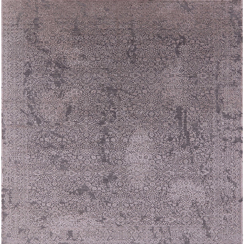 Tapis 100% Mid-Century moderne lavable à la machine 2284, Carré 4 pi