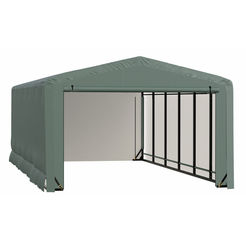 Garage protégé contre le vent et la neige Shelter Tube, 12 x 23 x 8, vert