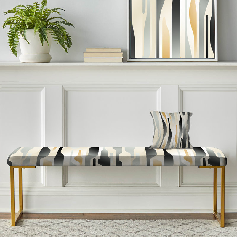 Banc rembourré rayé Neutral Space II