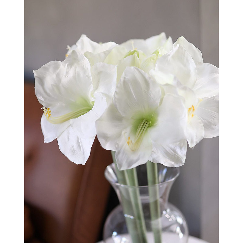 Amaryllis artificiel blanc 19,5 po, White