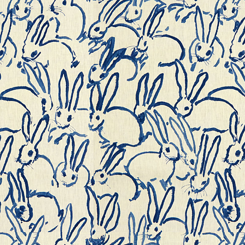 Hutch Print Fabric, Navy