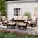 Tapasi 5-7 Person Patio Conversation Set with Swiveling Lounge Chairs