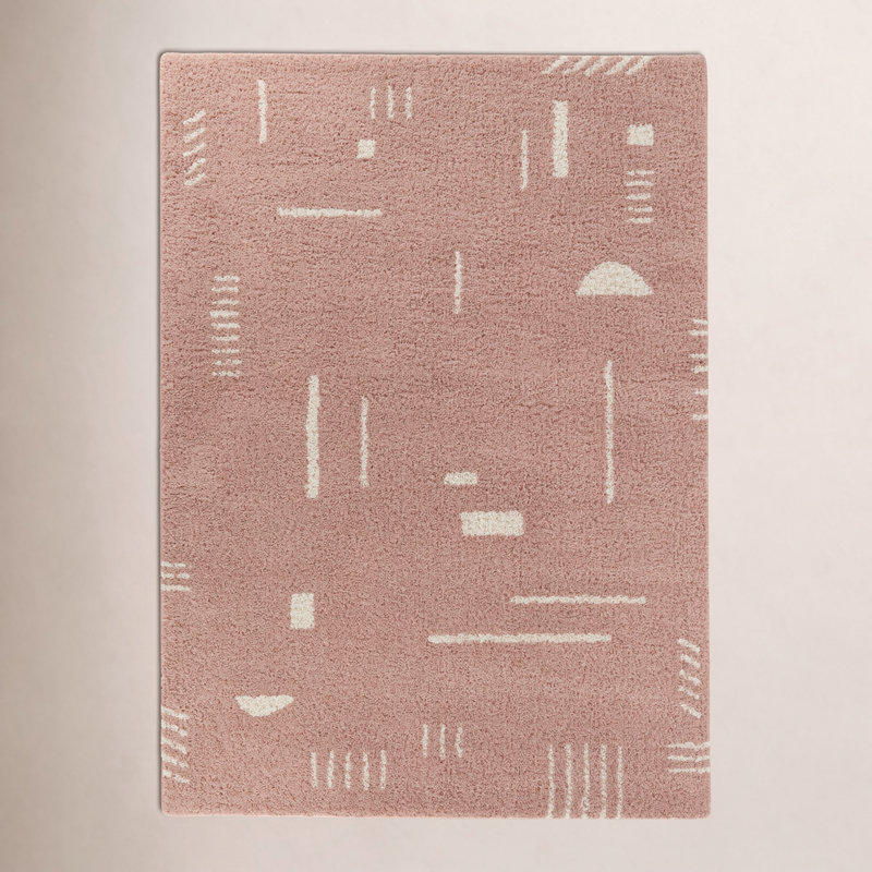 Tapis géométrique à poils longs Morin, Rectangle 4 pi 4 po x 6 pi