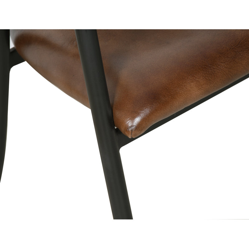 Chaise Brisbane Halstead en cuir de châtaignier