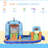 14' x 14' Bounce House with Water Slide and Air Blower