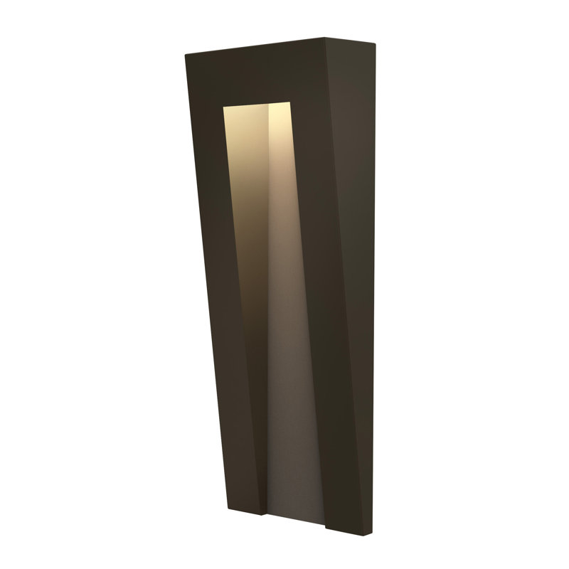 Taper Vertical Low Voltage Hardwire LED Deck Light, Satin White, 8" H x 3" W x 1.5" D
