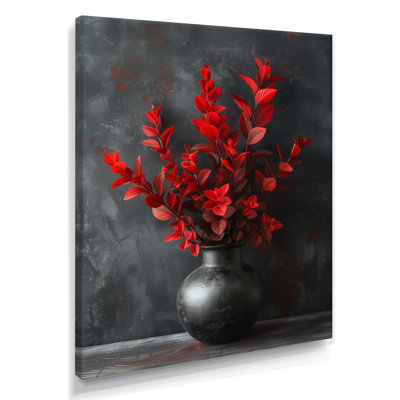 Décoration murale rouge rouge noir eucalyptus III - eucalyptus