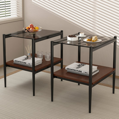 Ensemble de 3 tables basses et tables de bout