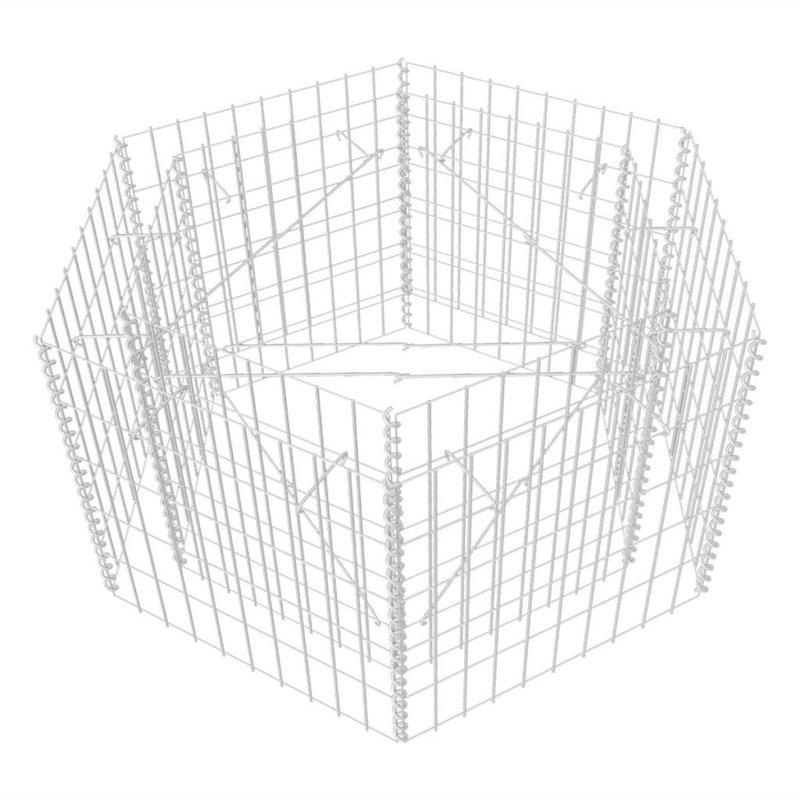 Hexagonal Metal Planter Box with Trellis, H50cm x W100 x D90cm