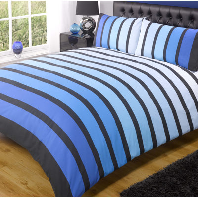 Striped Duvet Cover with Pillowcases Included