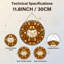 Panneau de vitrail 12 "H Christmas Ornaments