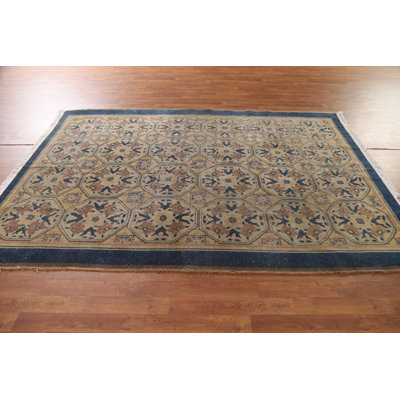 Tapis chinois antique à teinture végétale 6 x 8
