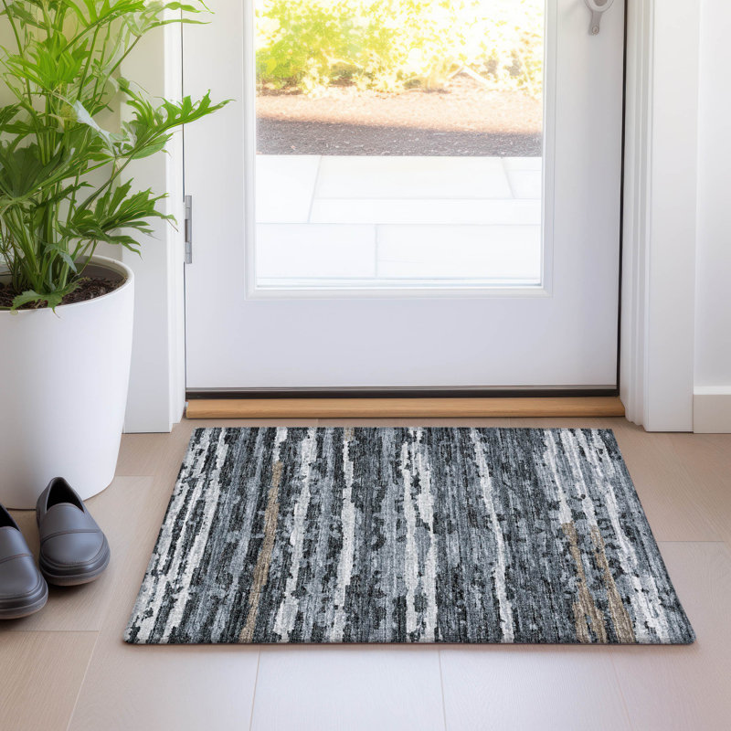 Premium Machine Washable Freixa AMF75 Shadow Rug, Rectangle 1'8" x 2'6"