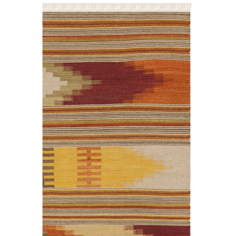 Bennett Hand Woven Wool Southwestern Rug, Rectangle 6' x 9'