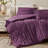 Mia Purple Ultra-Soft Washed Ruched Dreamy 3-Piece Queen Comforter Set-115077302-115077301