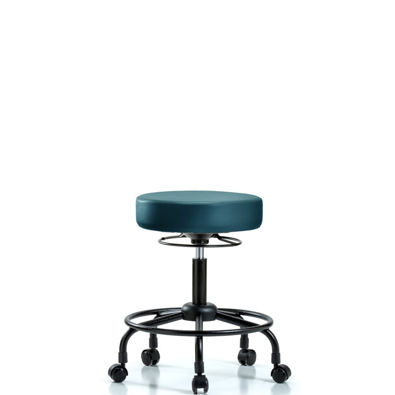 Tabouret de laboratoire réglable en hauteur Khadeijah, 28.25", Bleu marine