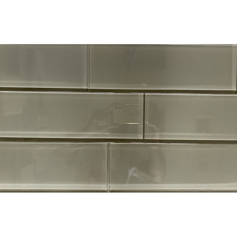 Carreau de métro en verre biseauté 4 po x 12 po Wisteria