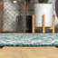 Tapis d'intérieur / extérieur tissé texturé sarcelle / gris Haupt-849470046