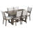 7-Piece Extendable Dining Table Set for 6, Rectangular Kitchen Table with 6 Upholstered Dining Chairs, Curved Back & Solid Wood Frame-504201831
