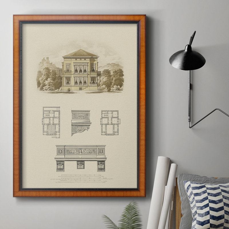 Estate and Plan I - Toile encadrée de qualité supérieure - prête à être accrochée, H 36 po x l 24 po x P 2,5 po