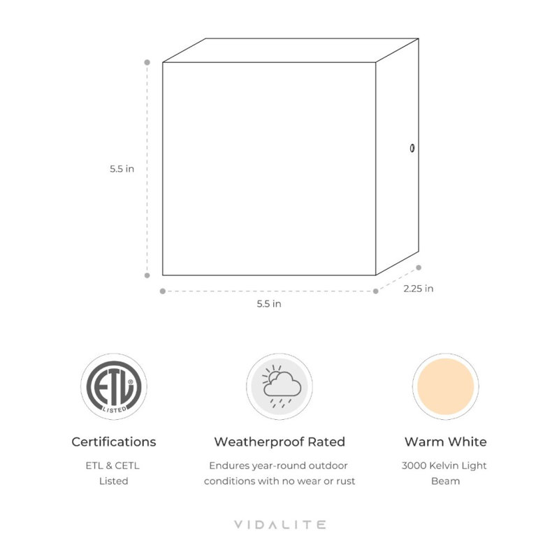 Orion Outdoor Wall Sconce,  Light Beam, Wet Location,  Lumens, ETL & Cetl Listed, Down, 9, Matte Black