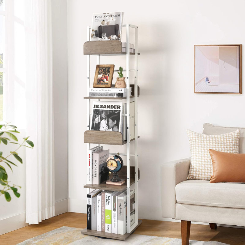 5-Tier Rotating Bookshelf
