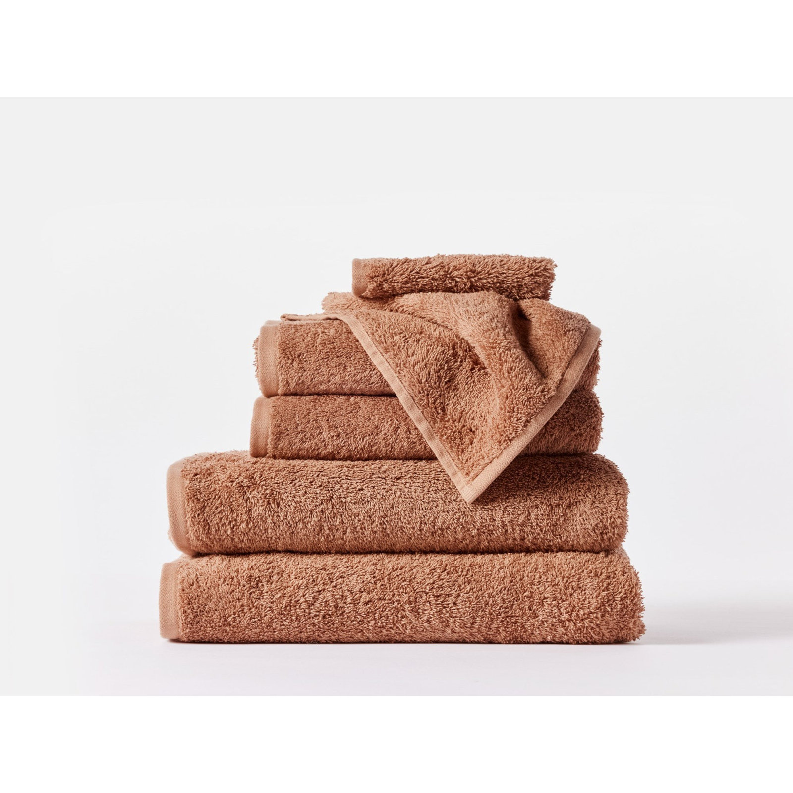 Cloud Loom Organic Bath Towel, Praline, Washcloth - 1 Pack
