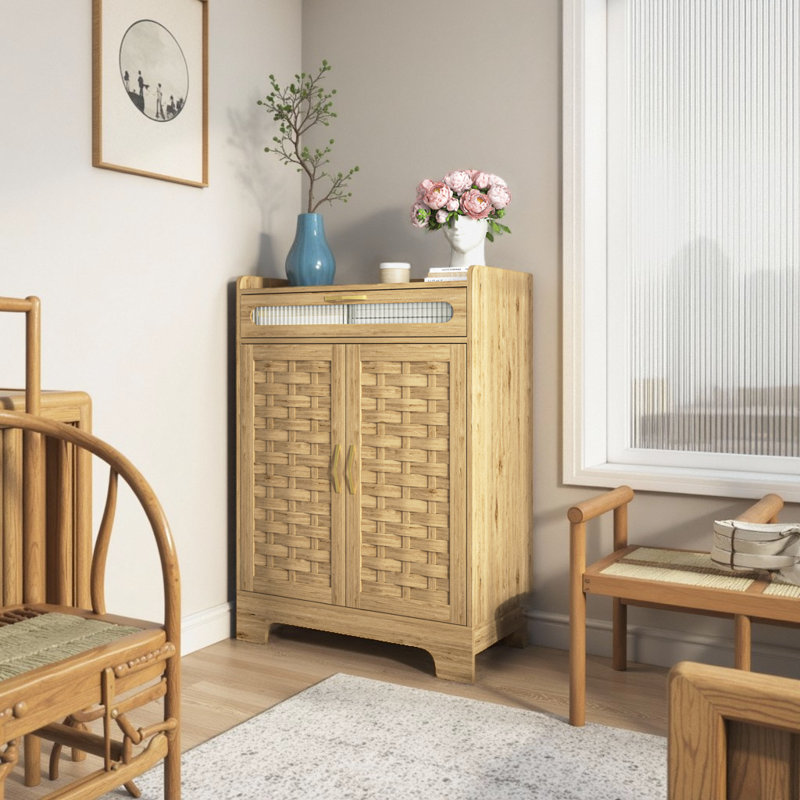 Armoire à café 30 po Farmhouse - Le charme de la porte de grange rencontre la fonctionnalité