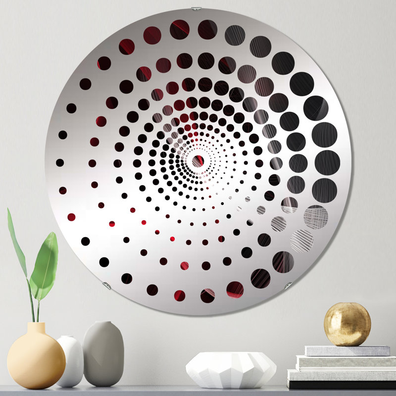 Geodis - Miroir mural spiralé, 23,6 po x 23,6 po