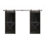 Porte de grange à panneaux et en métal avec trousse de quincaillerie d'installation-53905950-53905932