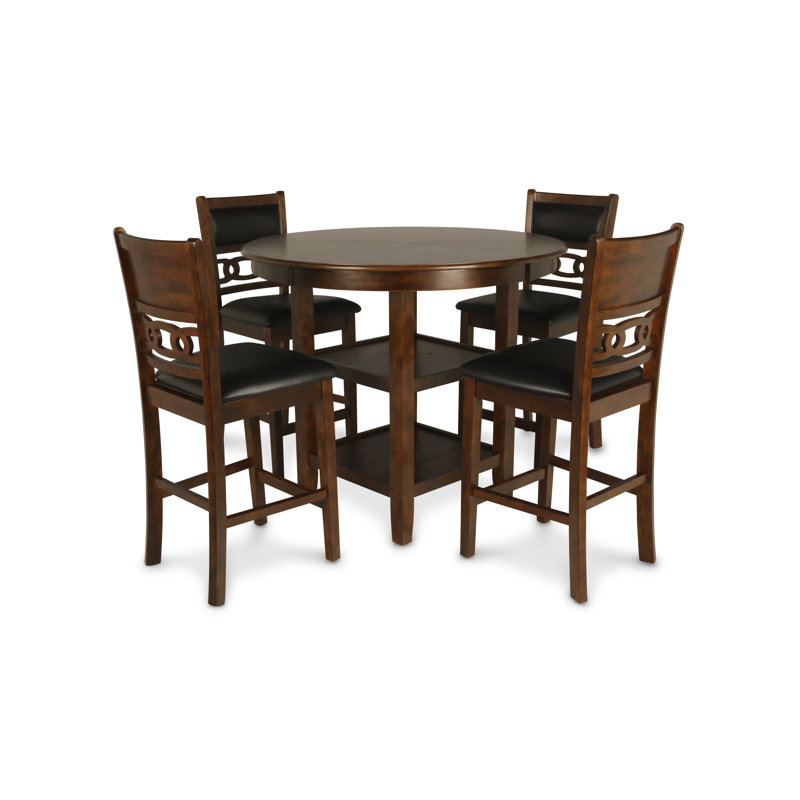 Ensemble de salle à manger Ziemer Jackins, Brun, H 36,25 po x L 42,25 po x l 42,25 po