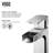 Hibiscus 16" L x 16" W x 5" H Square White Matte Stone™ Vessel Bathroom Sink with 10" H Faucet