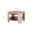 Table basse en bois sculpté, table de bout rétro avec rangement double couche, petite table d'appoint pour le salon, table de chevet de style palais pour les petits espaces