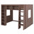 Space-Saving Wooden Loft Bed With Built-In Shelves-329945826
