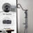 Oil-Rubbed Bronze Shower Kit With 8" Rain Head And Adjustable Handheld 5 Sprays Wall Mounted System 5 In Radiance