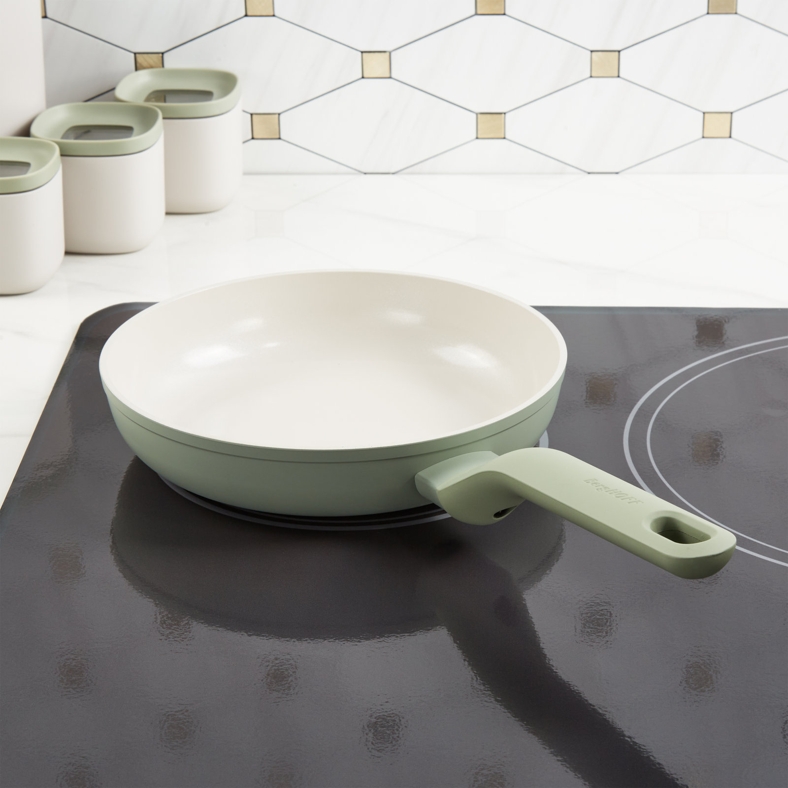 BergHOFF Non-Stick Ceramic Frying Pan, 8", Green