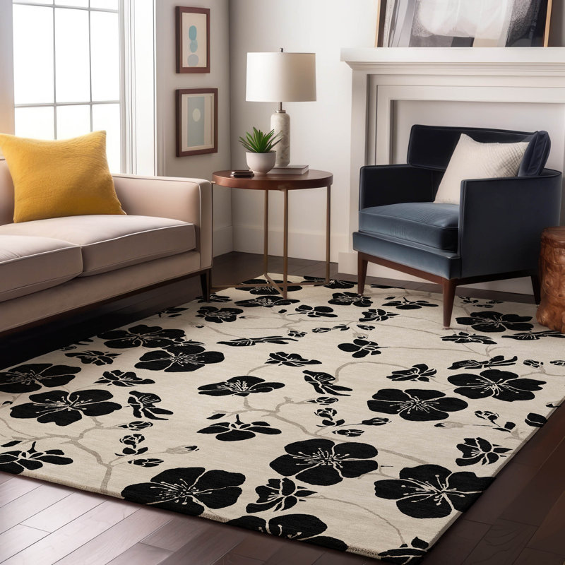Tapis floral Premium lavable à la machine Diskin AMF1034, Rectangulaire 8 pi x 10 pi