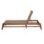Chaise longue de patio en bois d'acacia avec dossier réglable Quinton-535436908