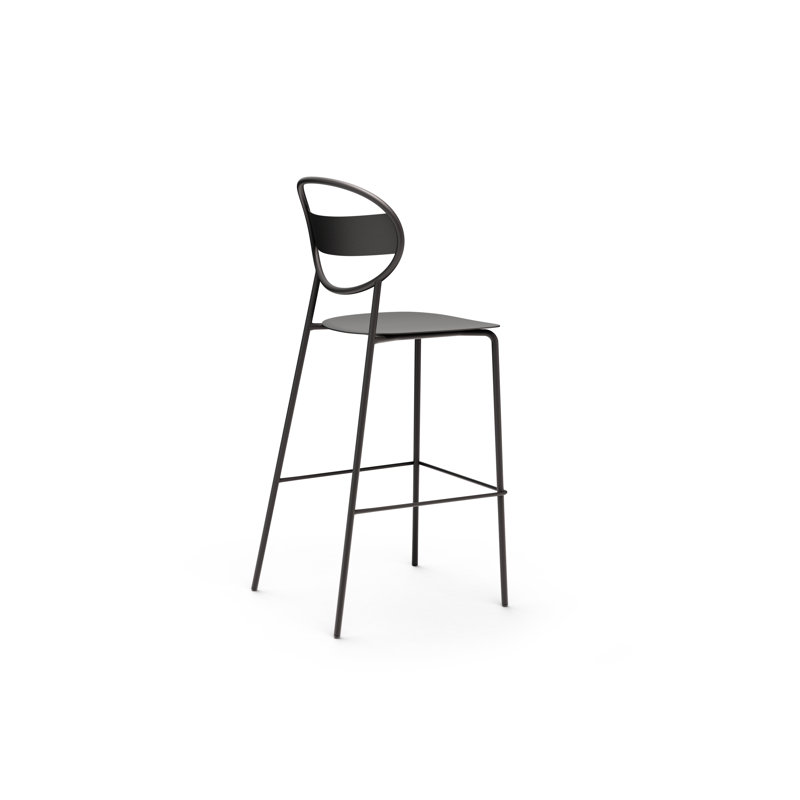 Tabouret de bar 25 po Sole, Noir
