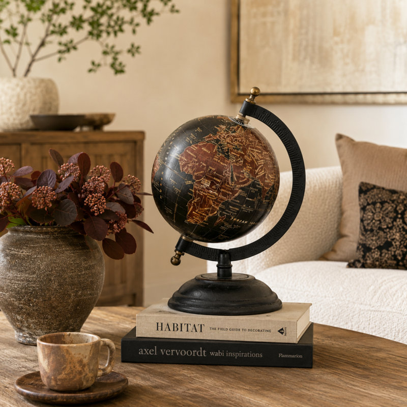 Globe de table, Noir, noir, noir, noir
