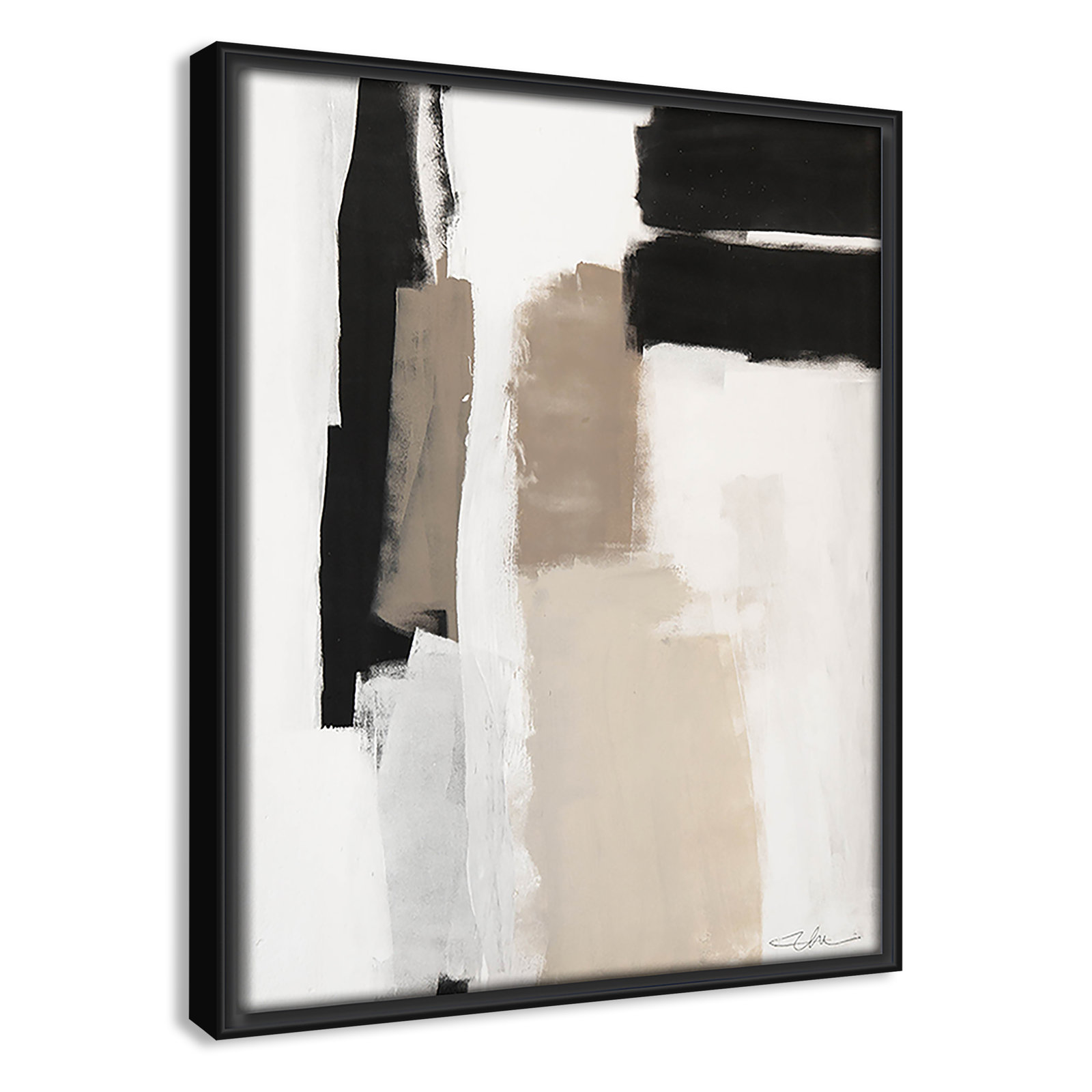 Giverny Earth Scapes II by  Print, No Mat, Black Floater Framed, 11.5" H x 9.5" W x 2" D