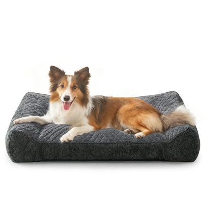 Lit orthopédique pour grands chiens de taille moyenne, lit de repos extra épais avec côtés pour chiens de soutien, canapé moelleux pour animaux de compagnie, housse pour lit de chien lavable à la machine