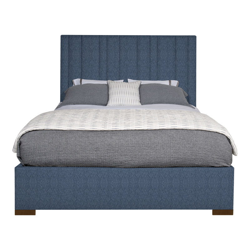 Wyeth Upholstered Bed, Navada Blue, California King, Havana