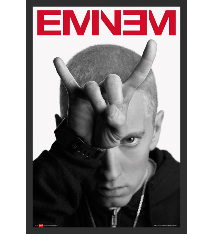 Eminem Horns Rap, reproduction d'art encadrée