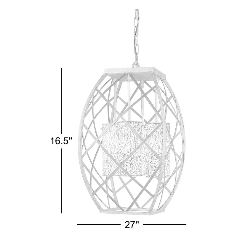 Braid 4 - Light Drum Chandelier, White