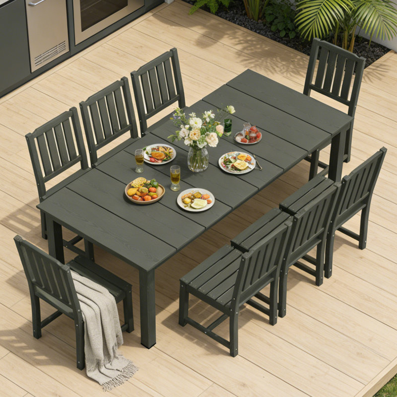Fauteuil de salle à manger de patio, Gris