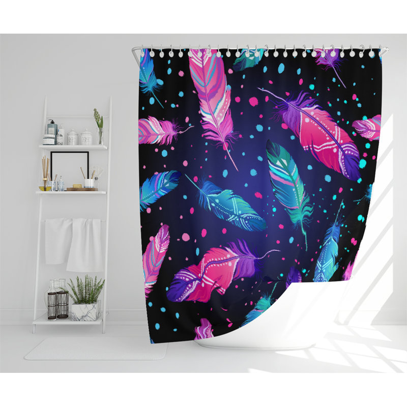 Brunette Polyester Shower Curtain Set